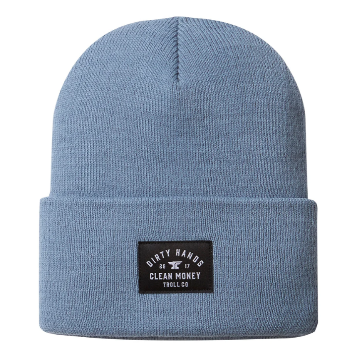 BEANIE DHCM WOVEN LABEL - SLATE